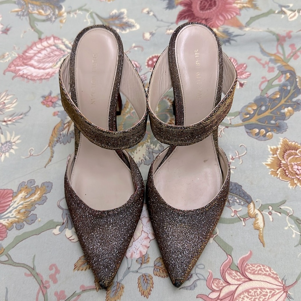 Stuart Weitzman, slide, 100mm stiletto.